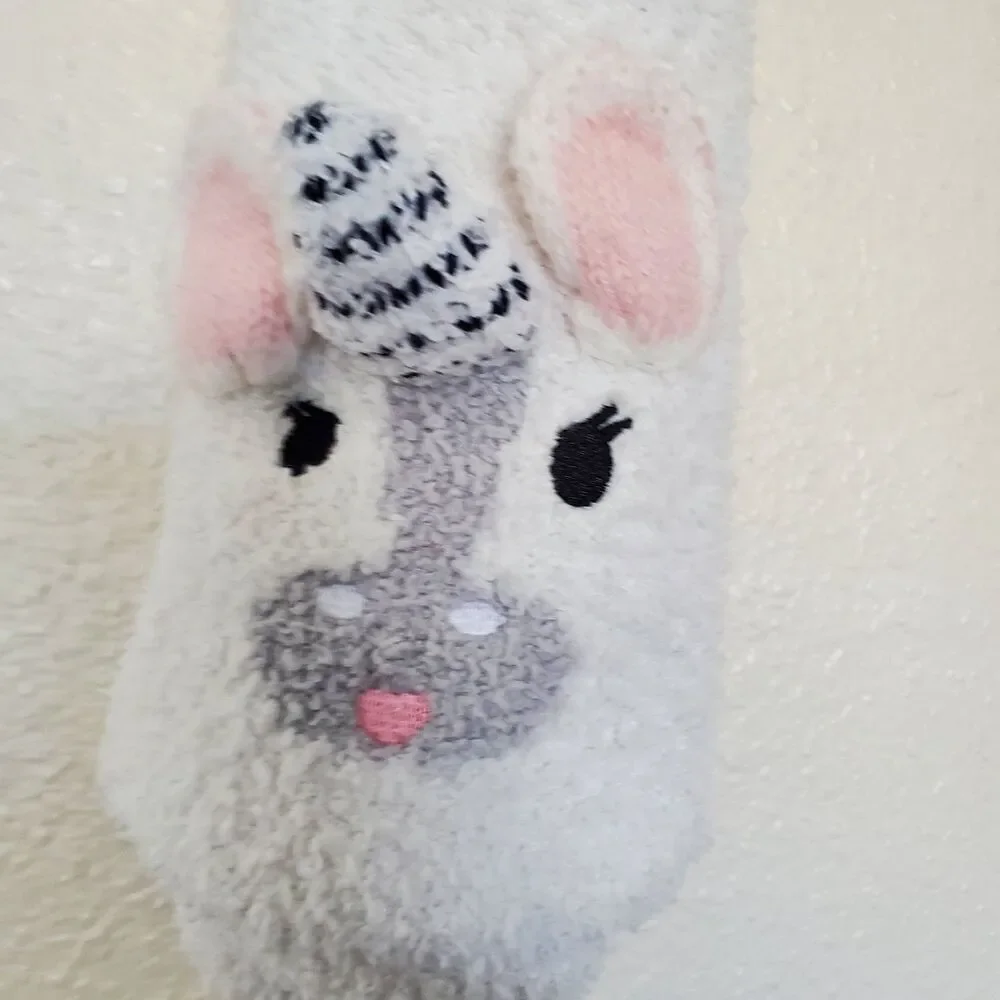 Cuddl Duds Sherpa Lined Critter Socks, Womens Size 4-10 Unicorn White‎